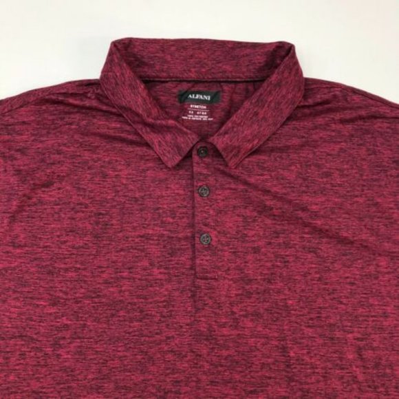 Alfani Stretch Polo Short Sleeve Shirt Size Lg - Picture 7 of 7